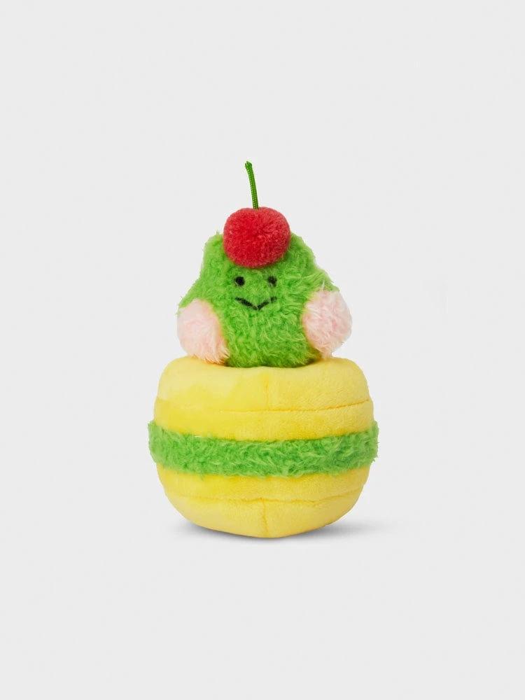 LINE FRIENDS mini minini Lenini bakery cherry macaron plush toy