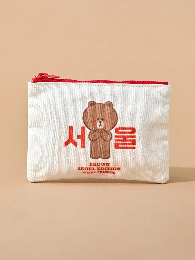 LINE FRIENDS BROWN Seoul Edition Pouch