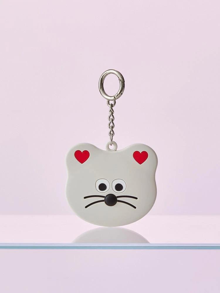 MNH Cream Silicon Mirror Keyring