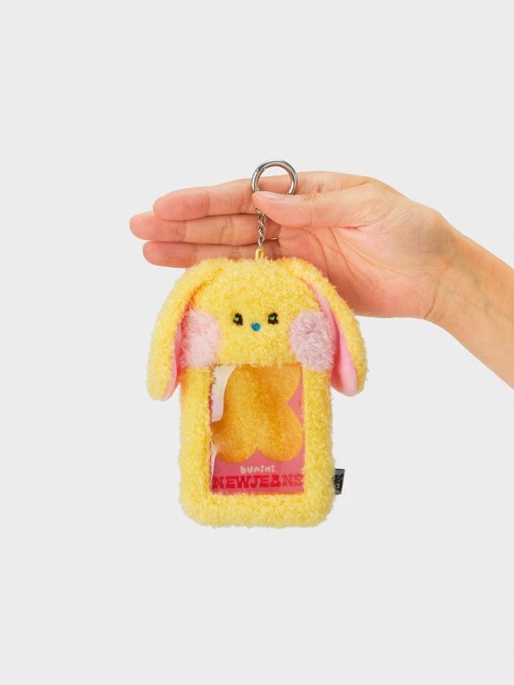 NewJeans minini Rabbit Plush Photo Card Holder Yellow