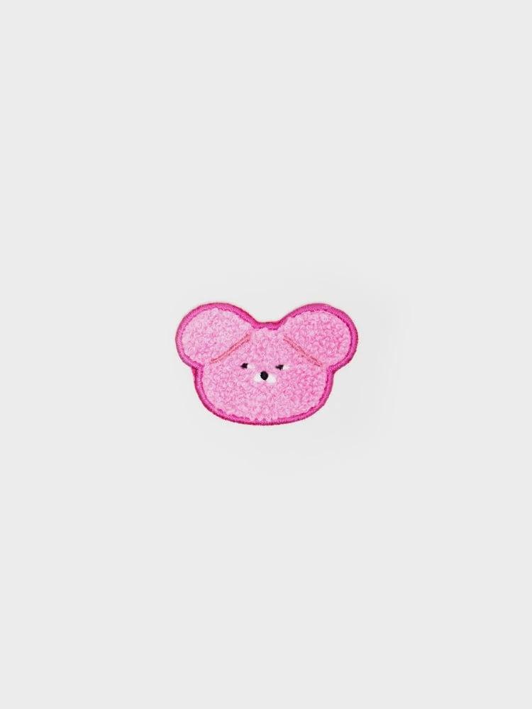 Wasabi Bear Face Wappen Sticker - Pink Wasabi Bear