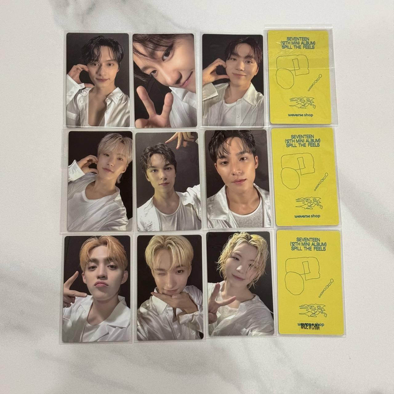 Seventeen 12th Mini Album Spill the Feels (Weverse shop) Pre-Order Official Photocard 