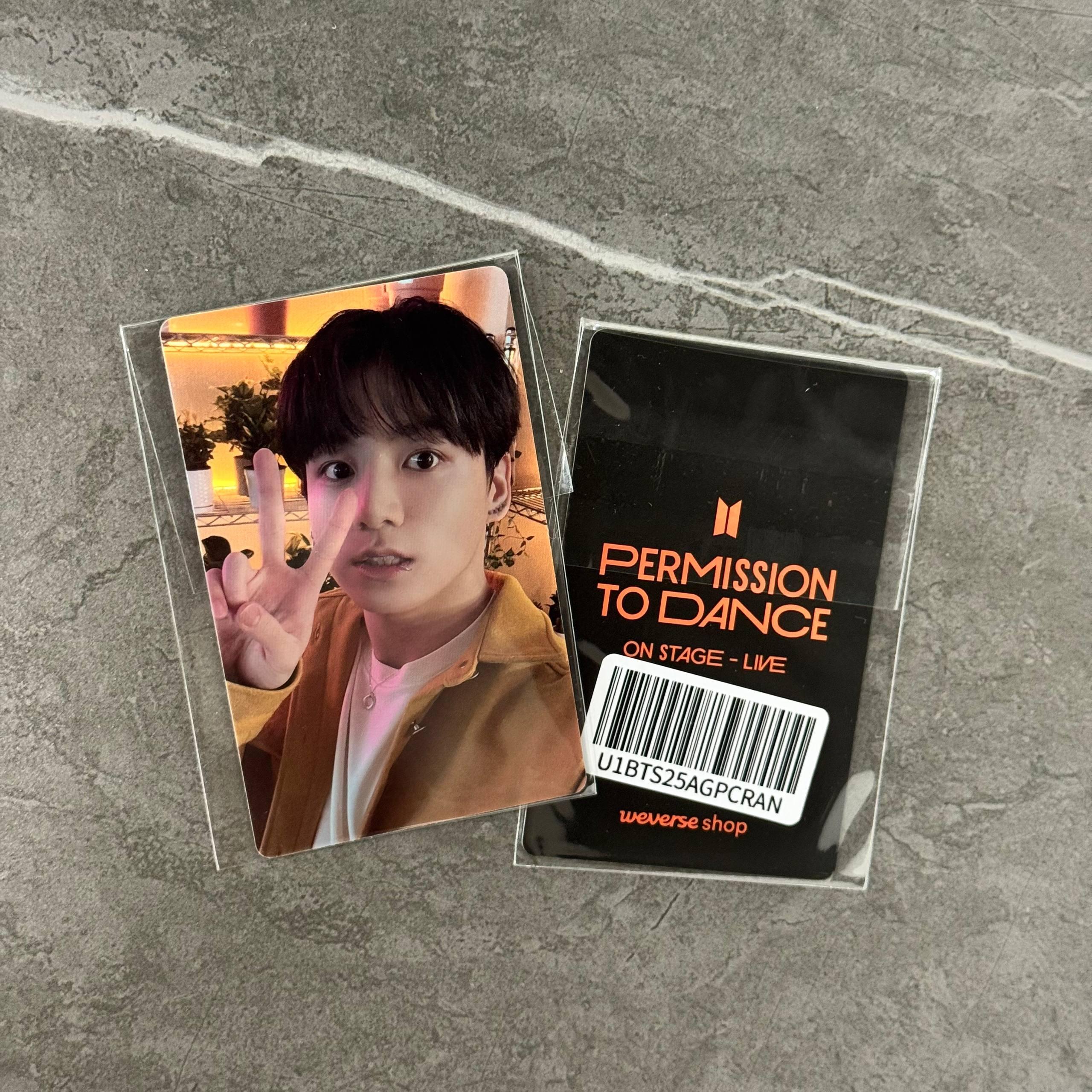 JungKook BTS Permission to dance On stage - Live Pre-Order Weverse shop Official Photocard