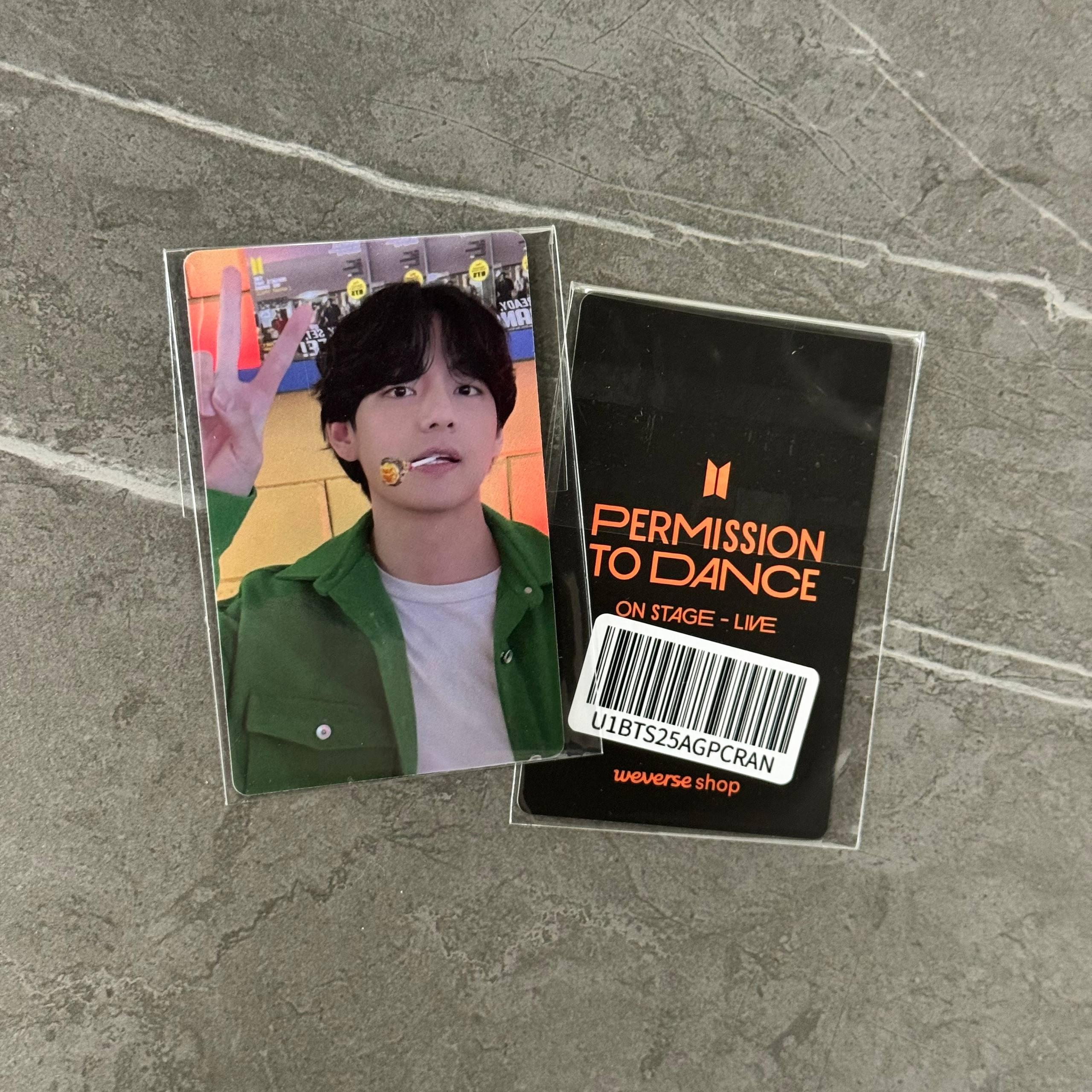 V BTS Permission to dance On stage - Live Pre-Order Weverse shop Official Photocard