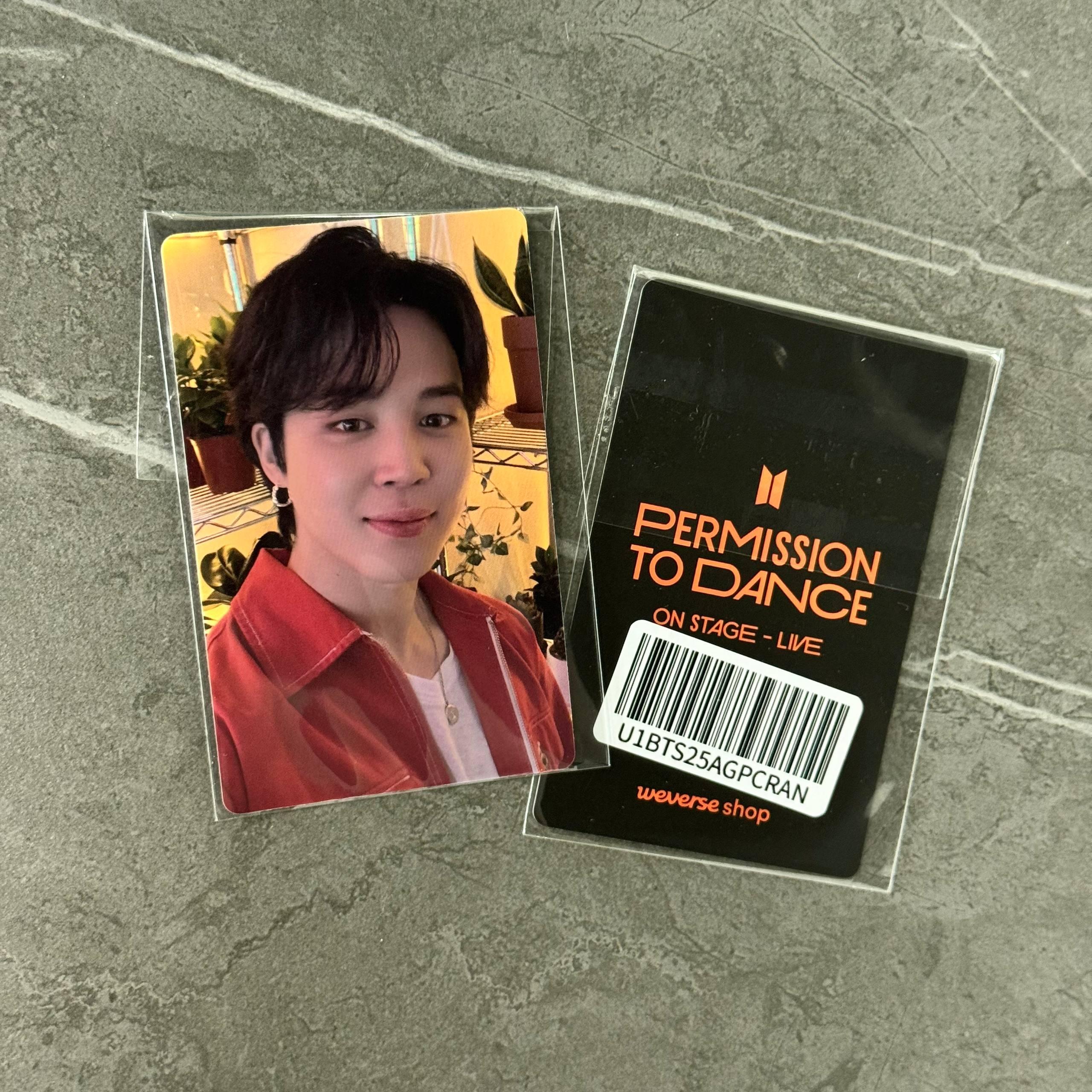 Jimin BTS Permission to dance On stage - Live Pre-Order Weverse shop Official Photocard