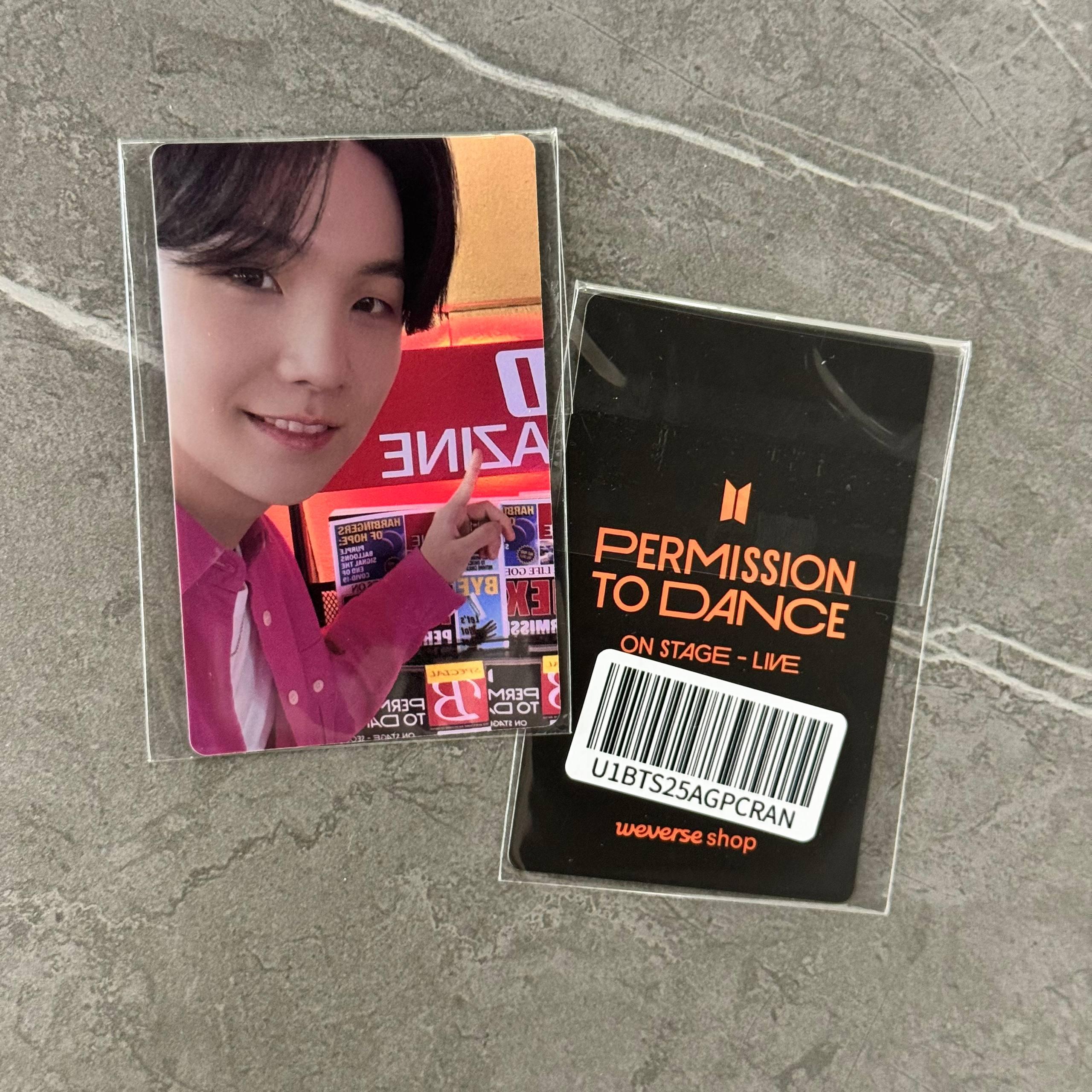 Suga BTS Permission to dance On stage - Live Pre-Order Weverse shop Official Photocard