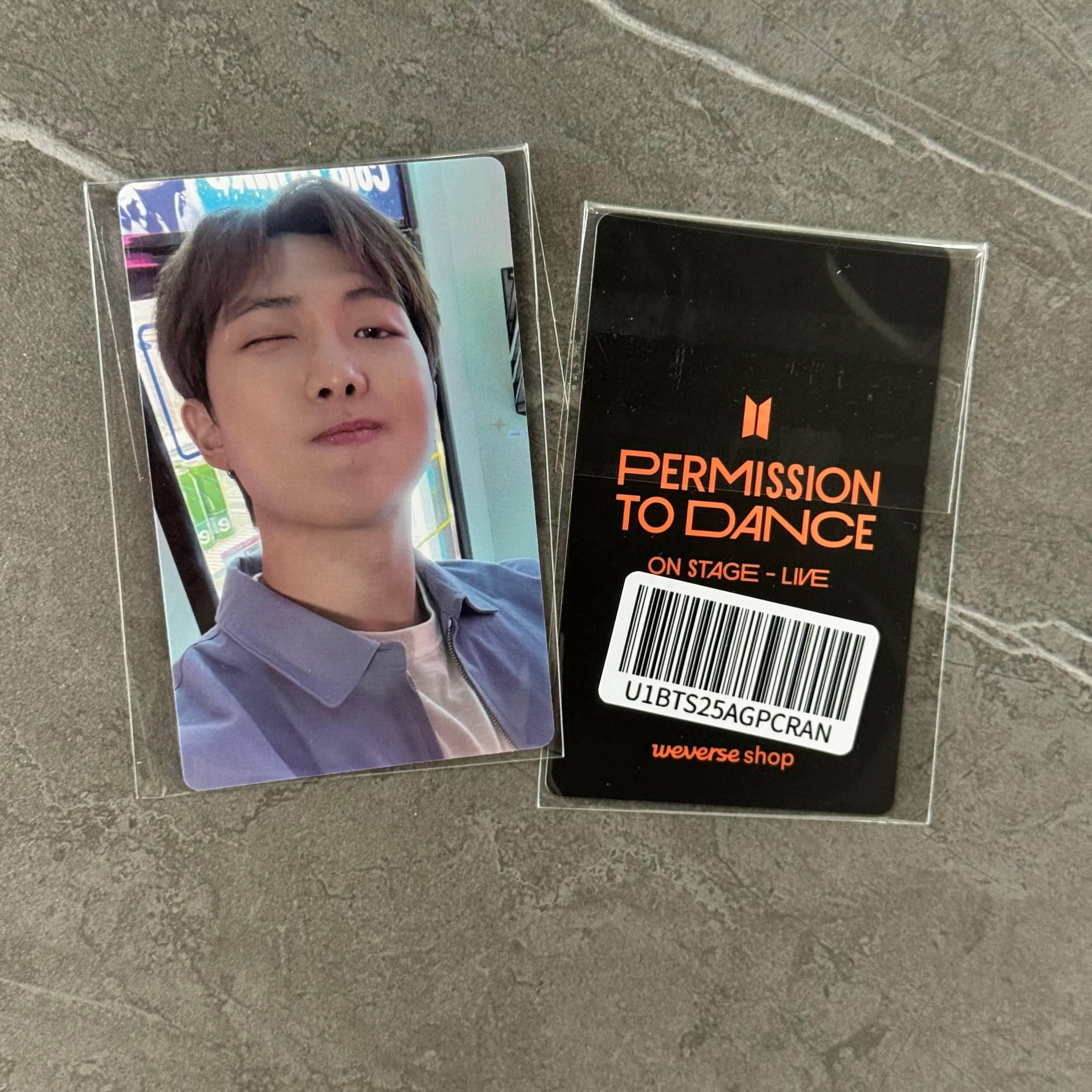 RM BTS Permission to dance On stage - Live Pre-Order Weverse shop Official Photocard