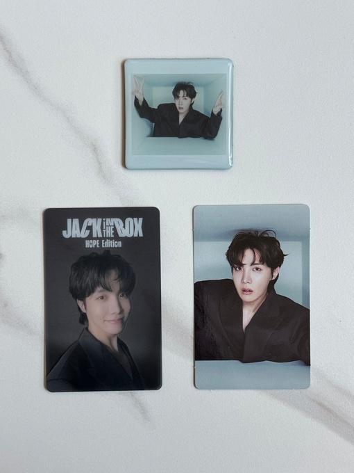 J-Hope BTS Jack in the Box PVC Photocards + magnit dark set