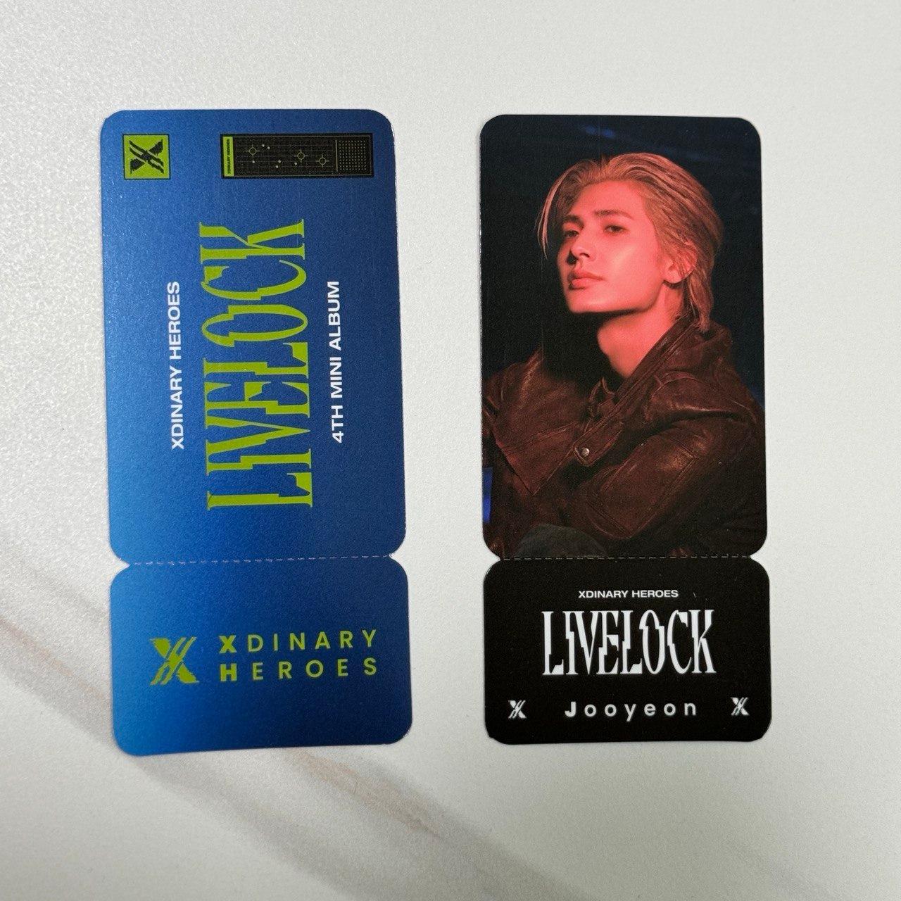 Jooyeon Xdinary Heroes 4th Album LIVELOCK JYP POB benefit Ticket 