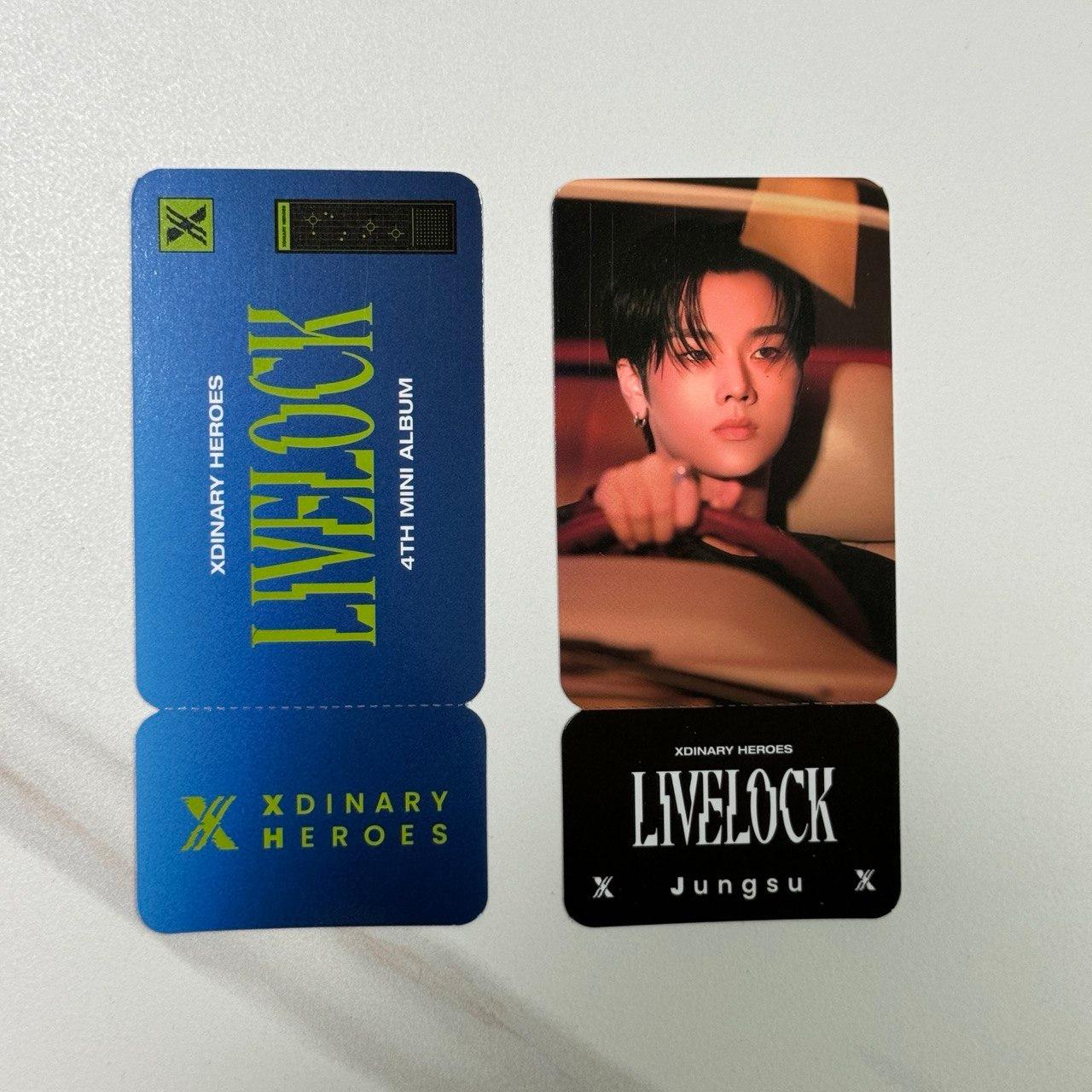 Jungsu Xdinary Heroes 4th Album LIVELOCK JYP POB benefit Ticket 