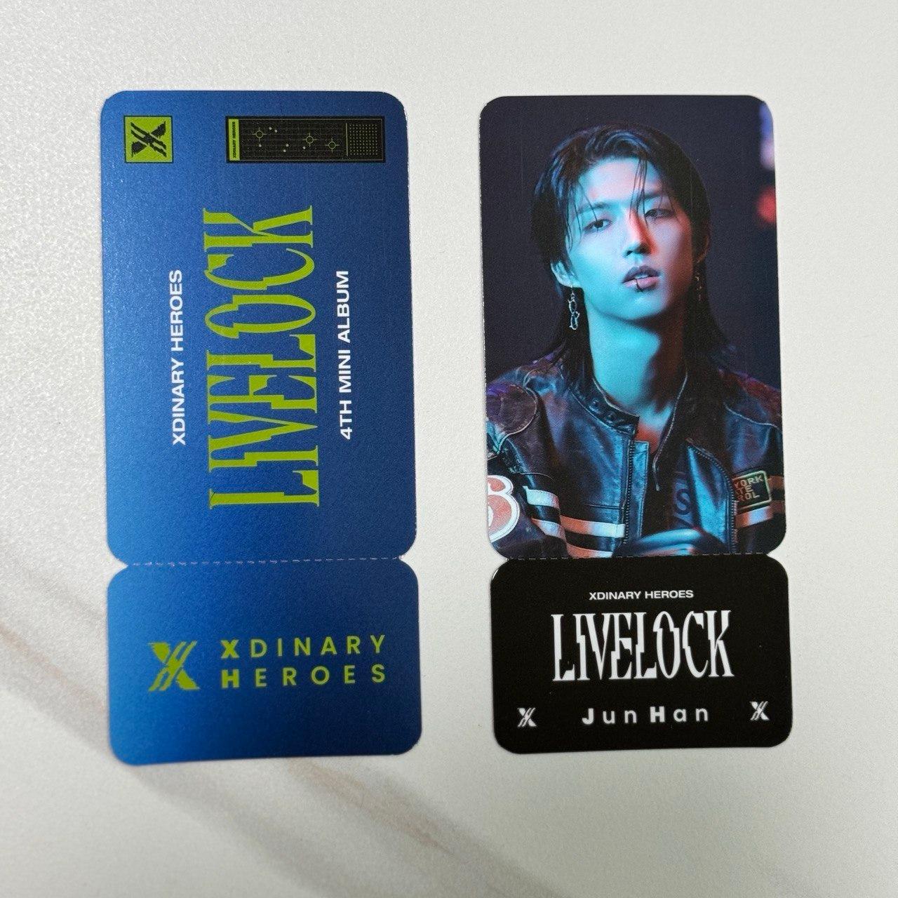 Jun Han Xdinary Heroes 4th Album LIVELOCK JYP POB benefit Ticket