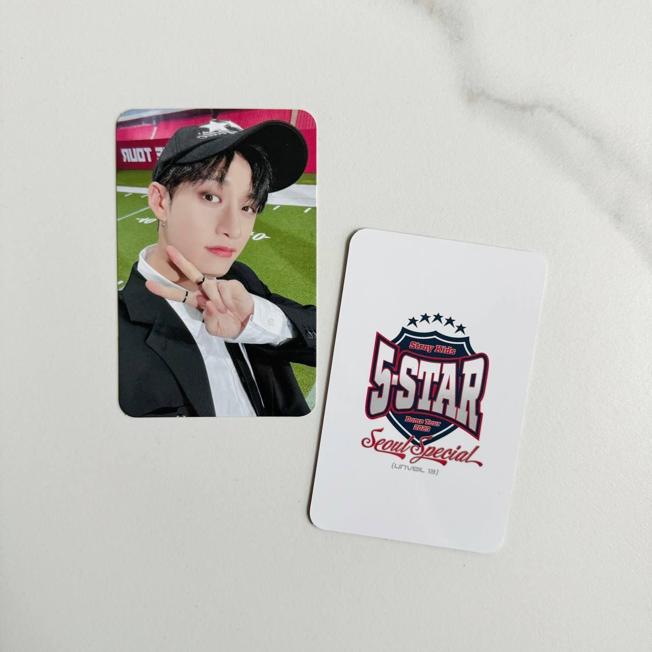 Bang Chan Stray Kids "5-STAR" Dome Tour 2023 SEOUL Special - JYP Shop MD Event Photocard