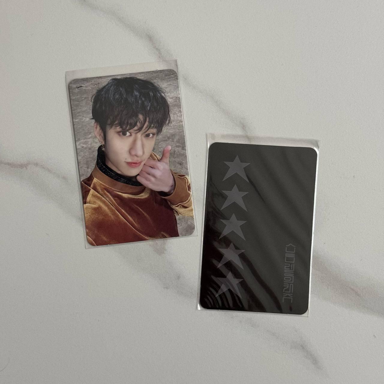Bang Chan Stray Kids '5-STAR' - Soundwave 1st Round Lucky Draw Event Photo Card (Black Back)