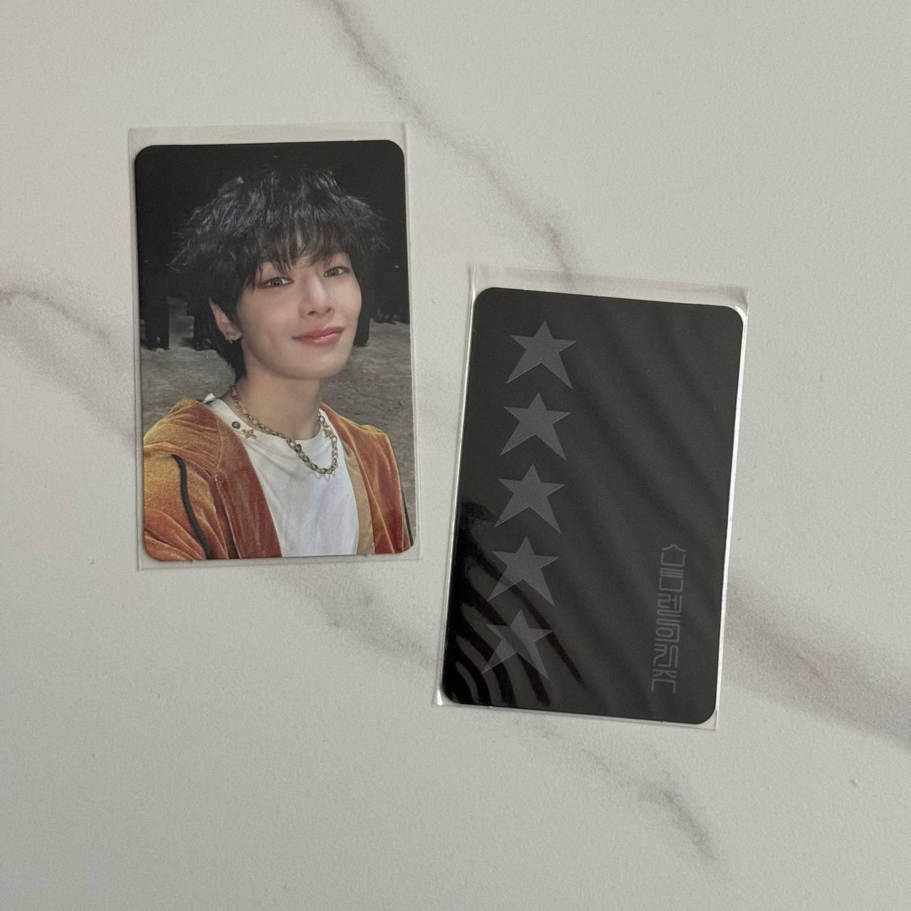 I.N.  Stray Kids '5-STAR' - Soundwave 1st Round Lucky Draw Event Photo Card (Black Back)