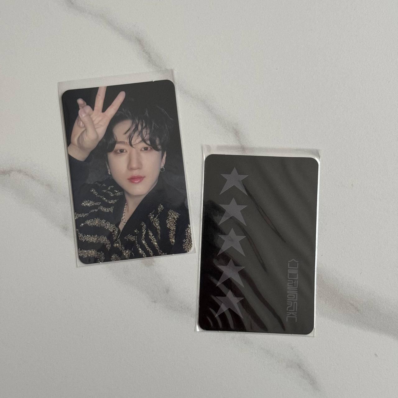 Changbin Stray Kids '5-STAR' - Soundwave 1st Round Lucky Draw Event Photo Card (Black Back)