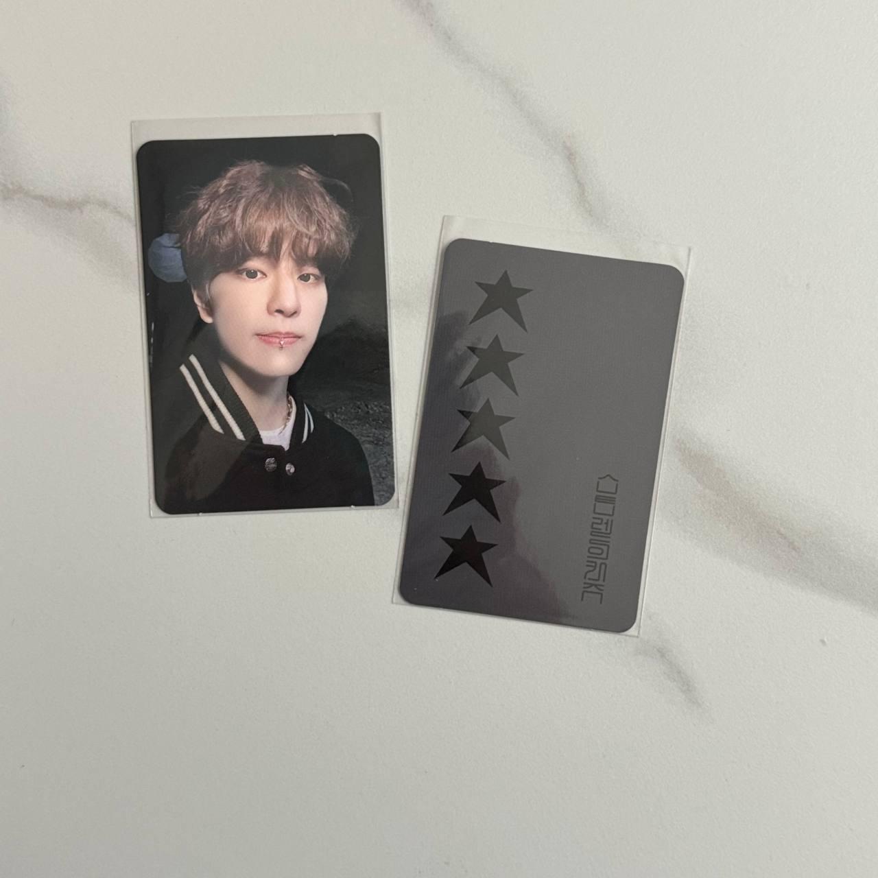 Seungmin Stray Kids '5-STAR' Soundwave 1 Round Lucky Draw Event Photo Card (Dark Gray Back)