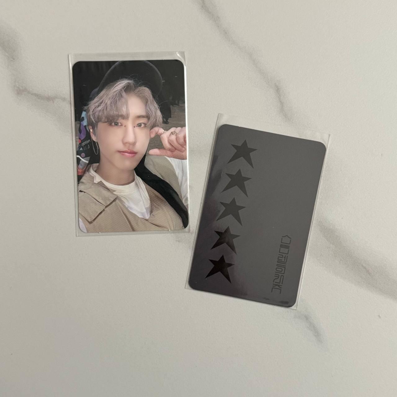 Han Stray Kids '5-STAR' Soundwave 1st Round Lucky Draw Event Photo Card (Dark Gray Back)