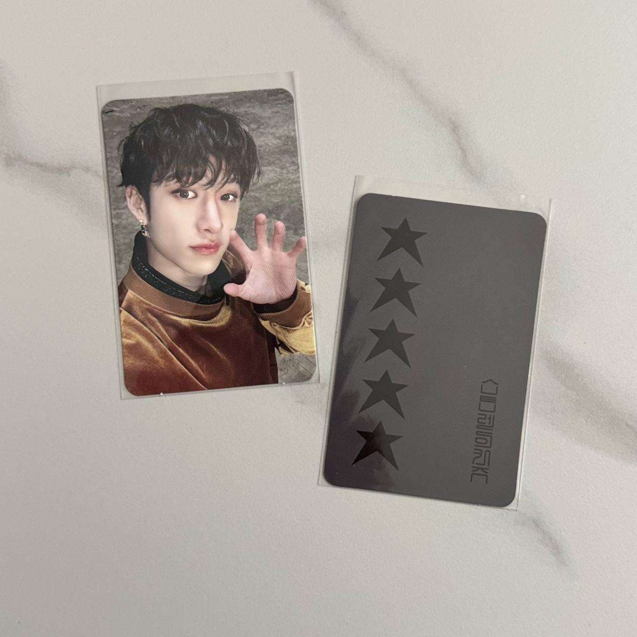 Bang Chan Stray Kids '5-STAR' Soundwave Lucky Draw Event Photo Card (Dark Gray Back)