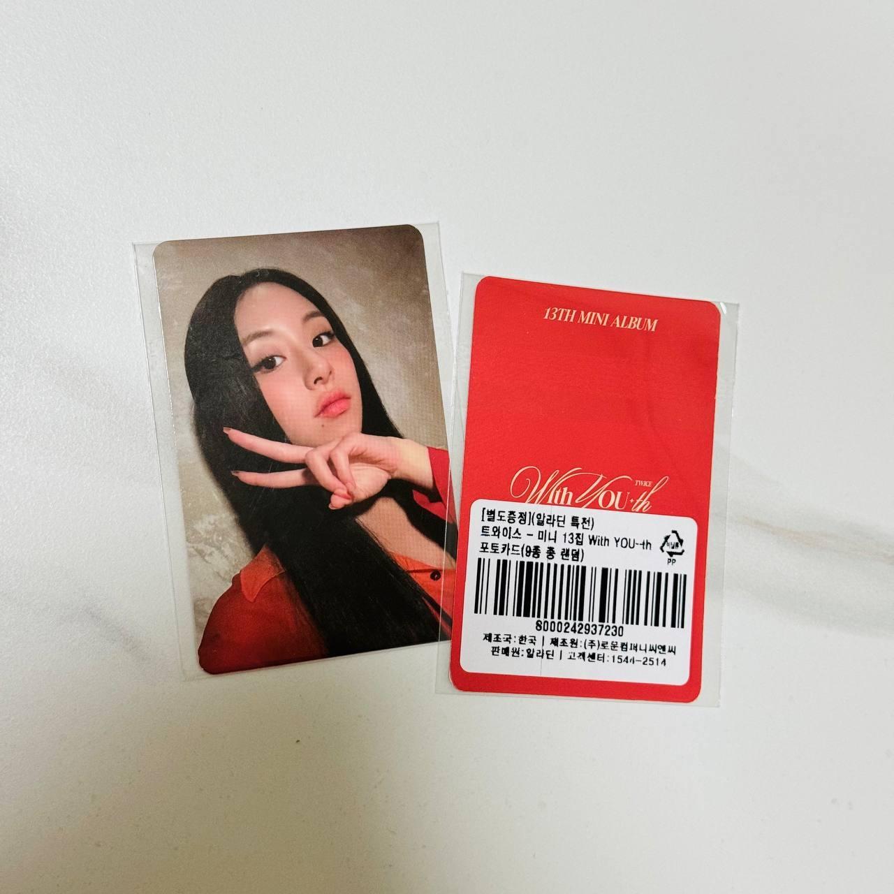 Chaeyoung TWICE "With YOU-th" Mini 13th Aladin Pre-Order Benefit Photocard