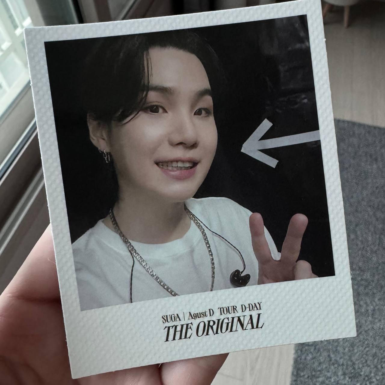 BTS-SUGA | August D Tour 'D-DAY' Original Weverse POB Polaroid Photo