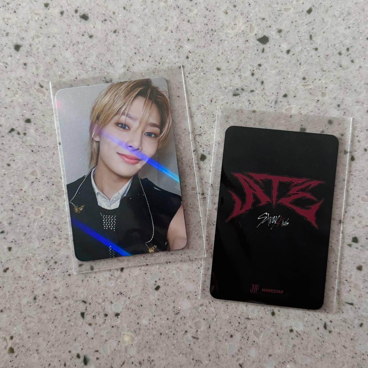 IN Stray Kids Mini Album "ATE" JYP MakeStar Holographic Official Photocard