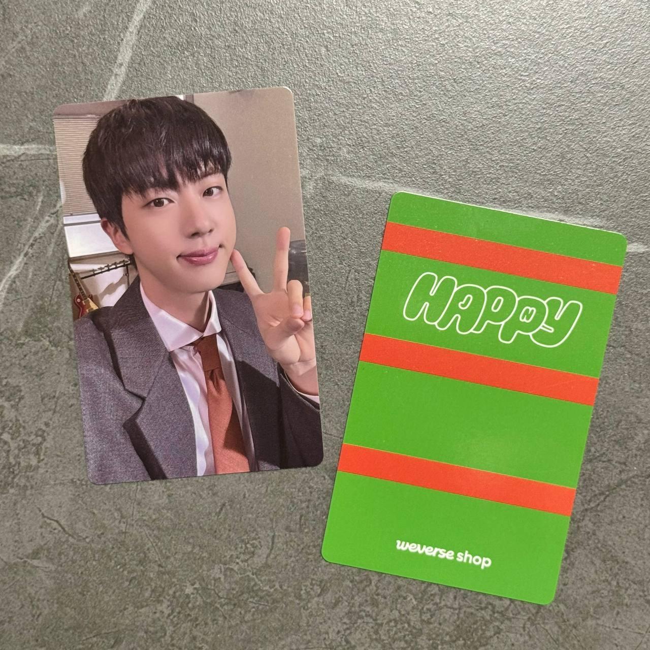 Jin (BTS) "Happy" Weverse shop Pre-Order Official Photocard