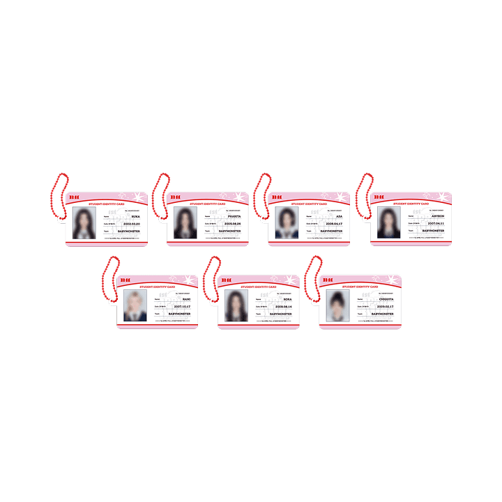 [1STANNIVERSARY] BABYMONSTER STUDENT ID CARD KEYRING (Weverse)