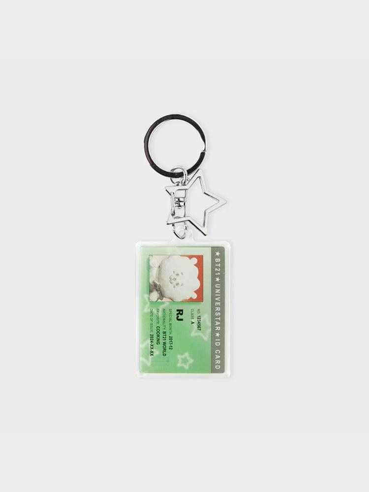 BT21 RJ Silver Edition ID Card Acrylic Keyring