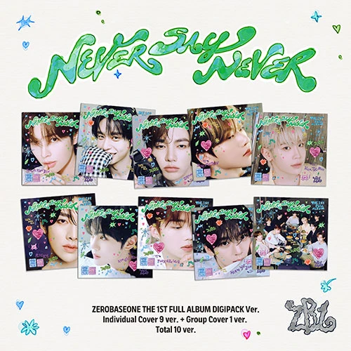 SET/Album 10 EA ZEROBASEONE - THE 1ST FULL ALBUM [NEVER SAY NEVER] (DIGIPACK Ver.)