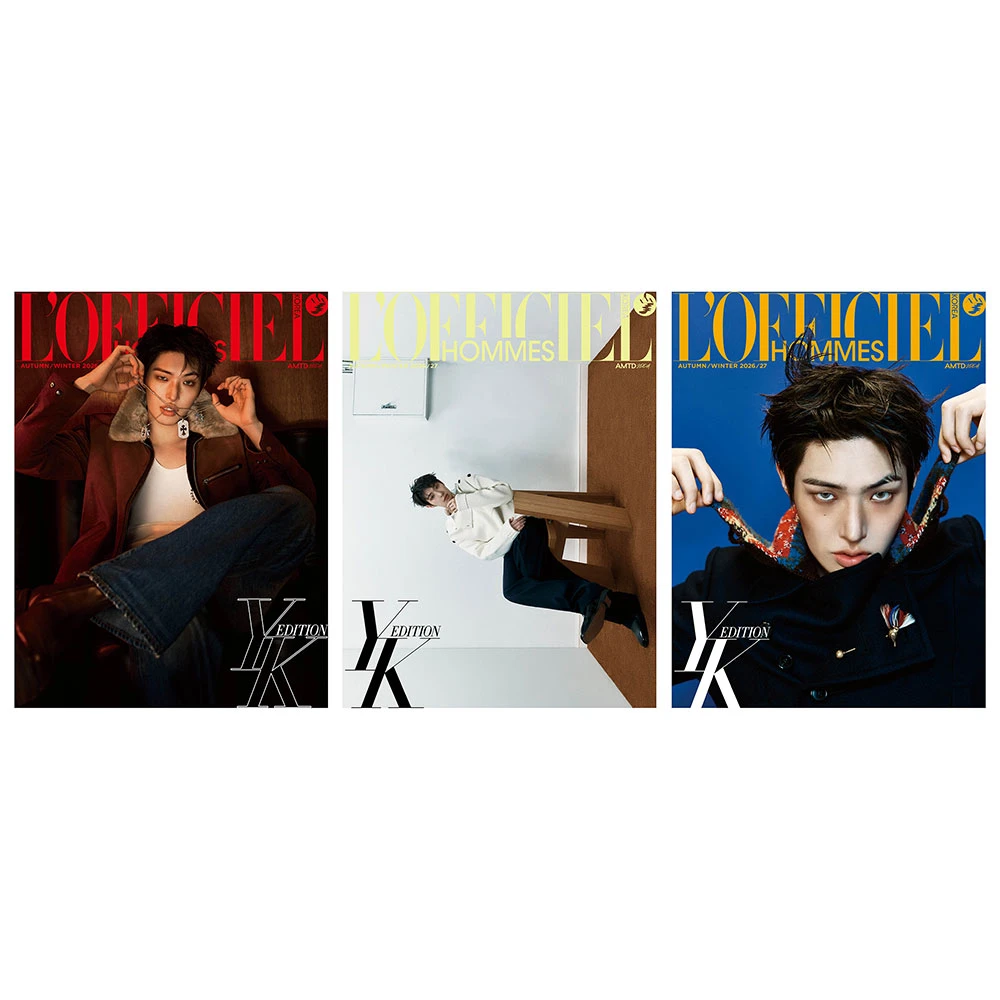 SET/3 EA L'OFFICIEL L'OFFICIEL HOMME 26FW (Cover: ATEEZ Mingi)