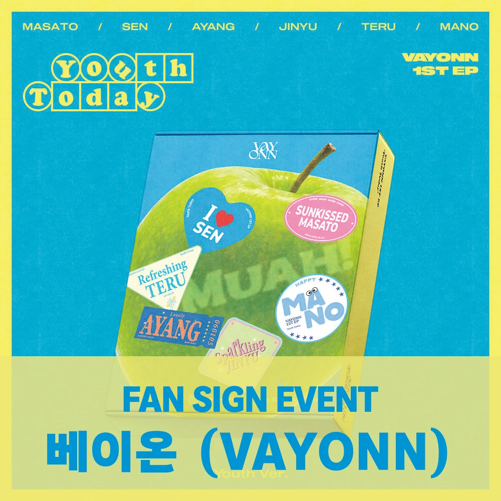 [8/30 In-Person Fansign] VAYONN - 1ST EP 'Youth Today' (Youth Ver.)