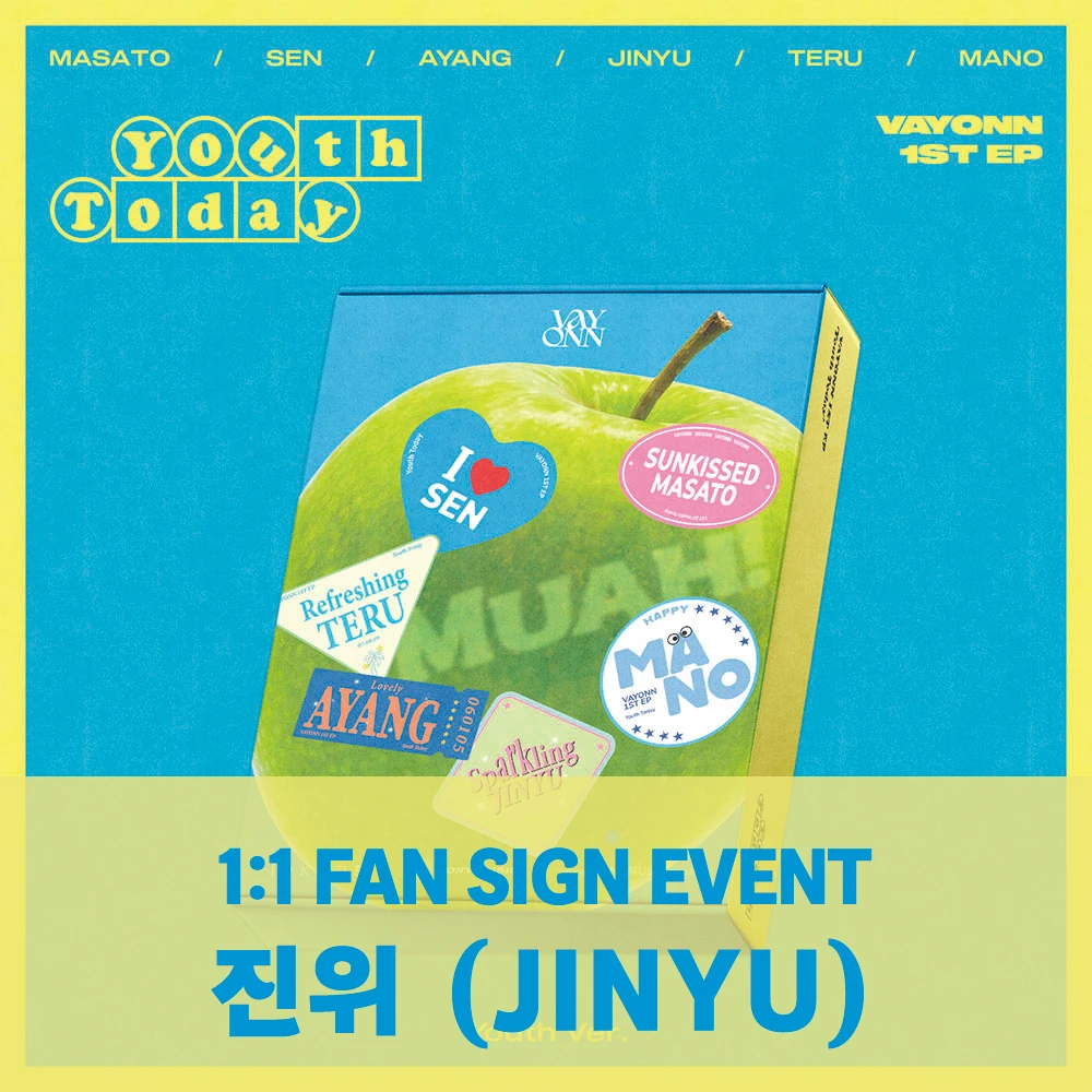 [JinWi][10/22 In-person Fansign] VAYONN - 1ST EP 'Youth Today' (Youth Ver.)