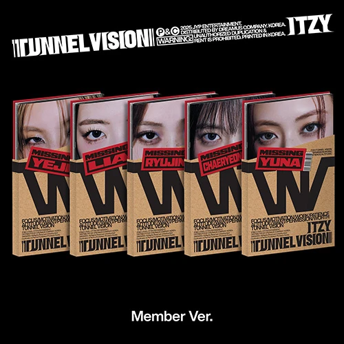 [Apple Bonus][Set/5 Album EA] ITZY - TUNNEL VISION (Member Ver.)