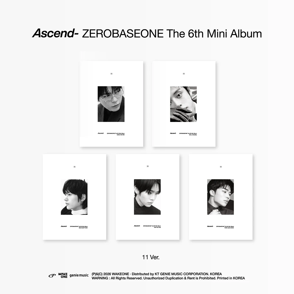 ZEROBASEONE - The 6th Mini Album [Ascend-] 11 Ver. SET/5 Albums