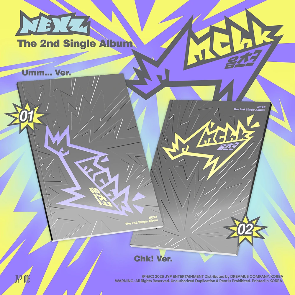 NEXZ - The 2nd Single Album [Mmchk] (Umm…ver. / Chk! ver.) SET, 2 Album EA