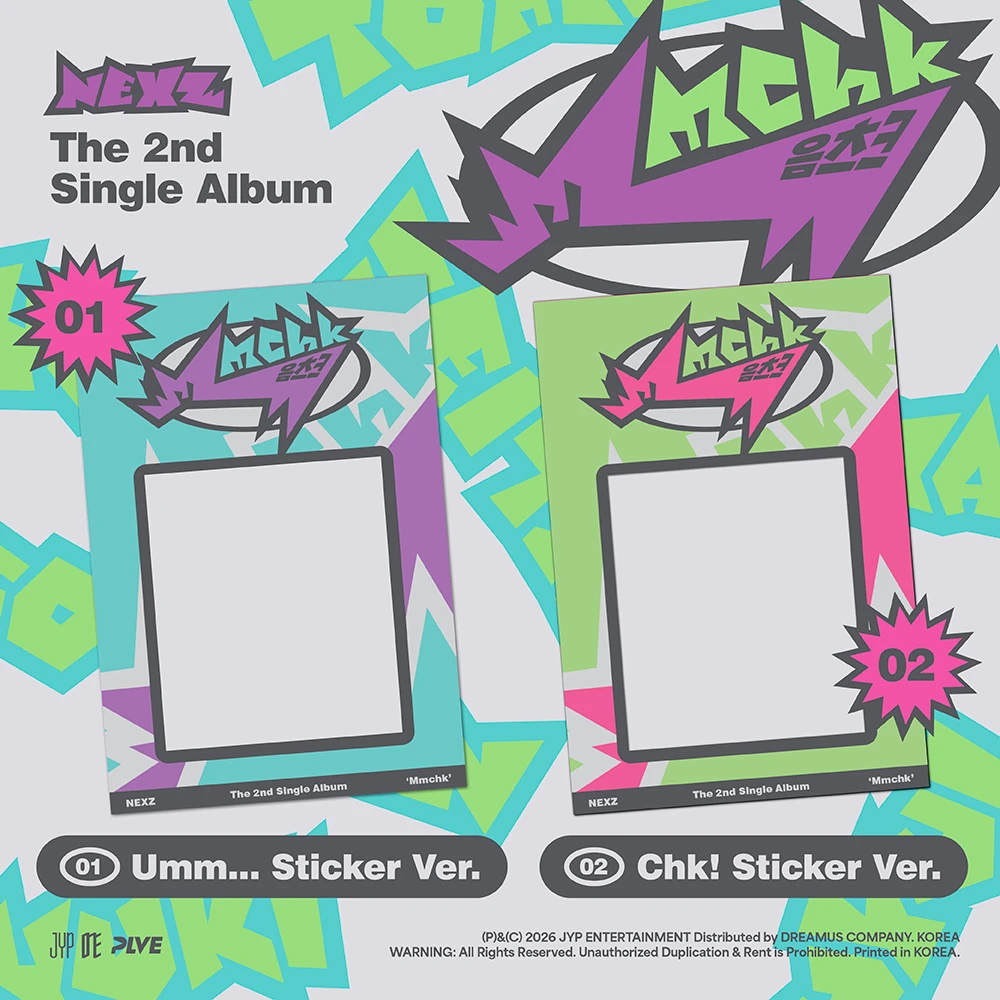 NEXZ - The 2nd Single Album [Mmchk] (Umm...Sticker ver. / Chk! Sticker ver.) - Album 2 EA SET