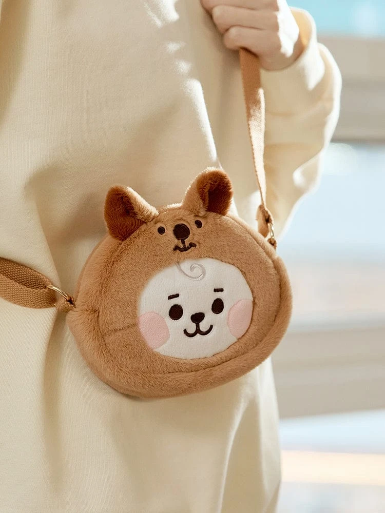 BT21 RJ BABY Fluffy Face Plush Crossbag