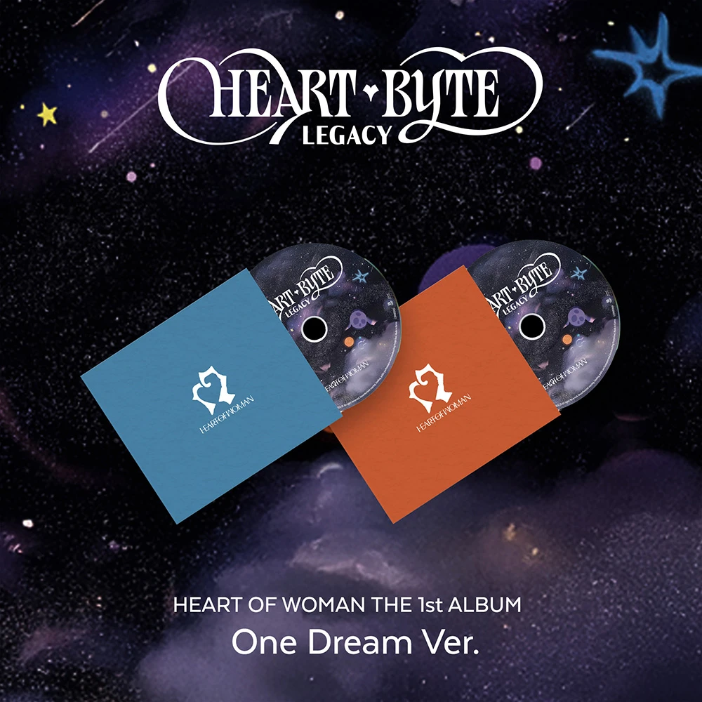 SET/2 Albums HEART OF WOMAN - THE 1st ALBUM [Heart Byte : LEGACY] One Dream ver. (Blue ver. / Brown ver.)
