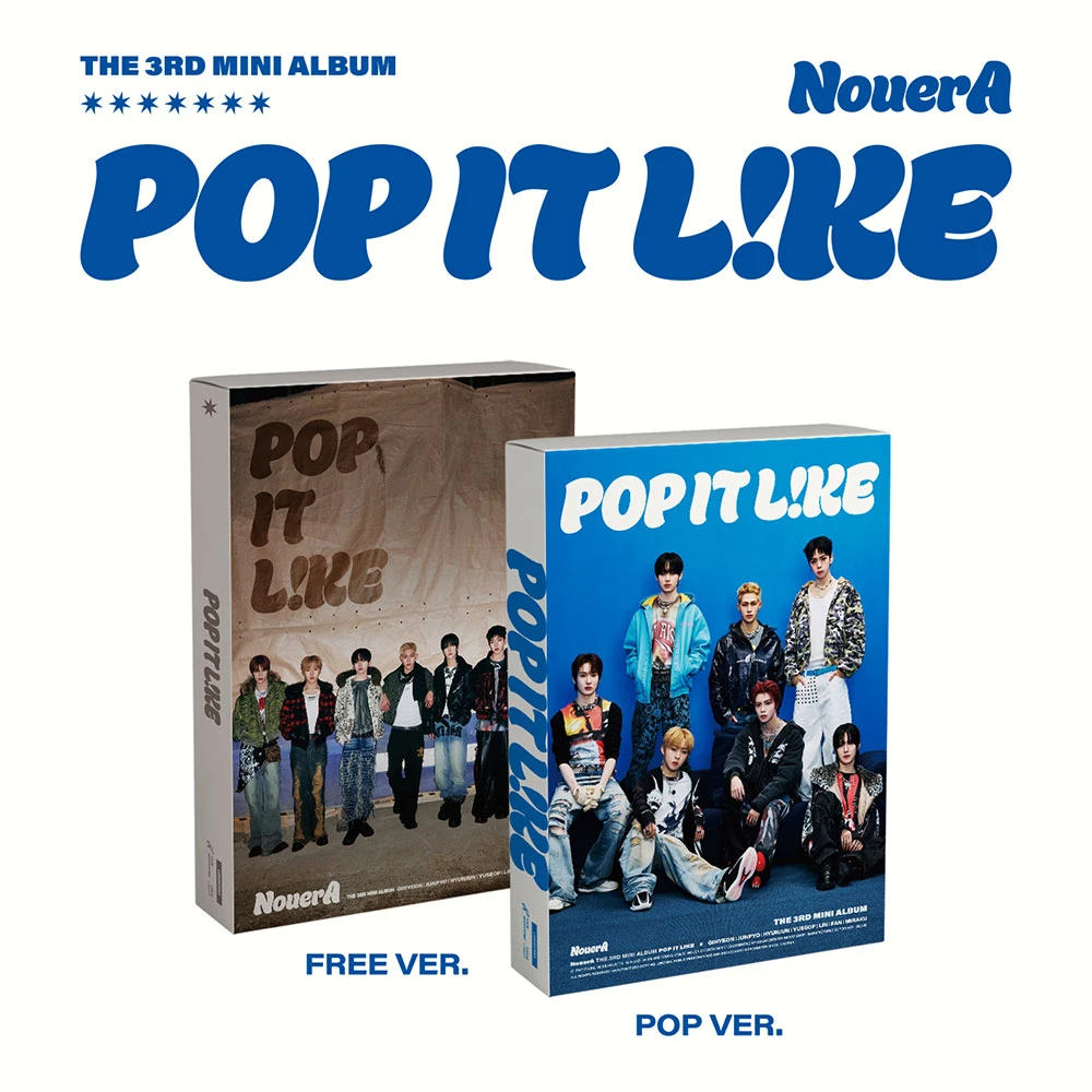 SET (2 Albums) NouerA - The 3rd Mini Album [POP IT LIKE] (POP VER. / FREE VER.)