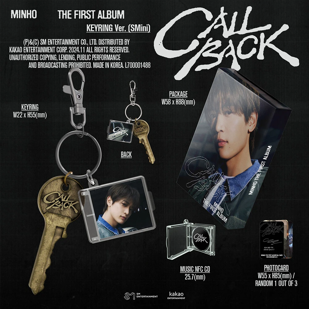 MINHO - 1st Full Album [CALL BACK] (Keyring Ver. SMini Smart Album)