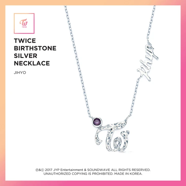 TWICE - JEWELRY COLLECTION LIMITED EDITION [BIRTHSTONE SILVER NECKLACE 9 EA / Jihyo]