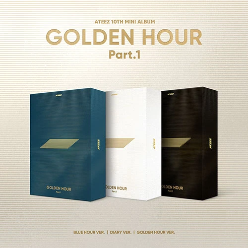 SET/Album 3 EA ATEEZ - 10th Mini Album [GOLDEN HOUR : Part.1]