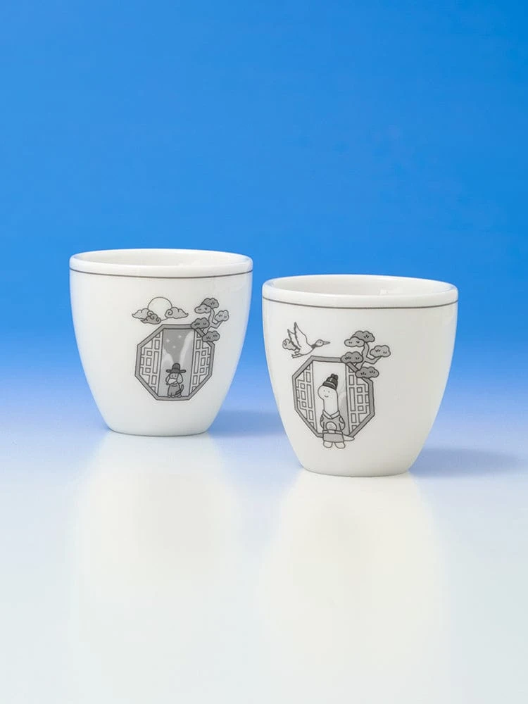Joguman Korean Edition Ceramic Soju Glass Set