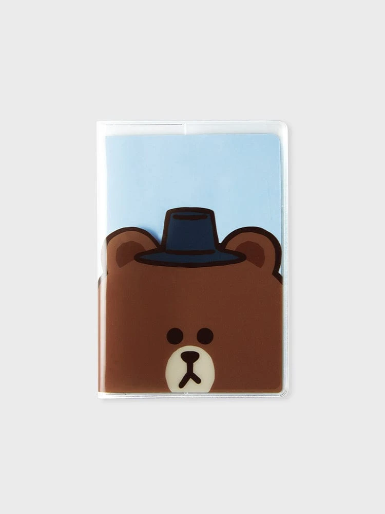 LINE FRIENDS BROWN Tourist Passport Wallet