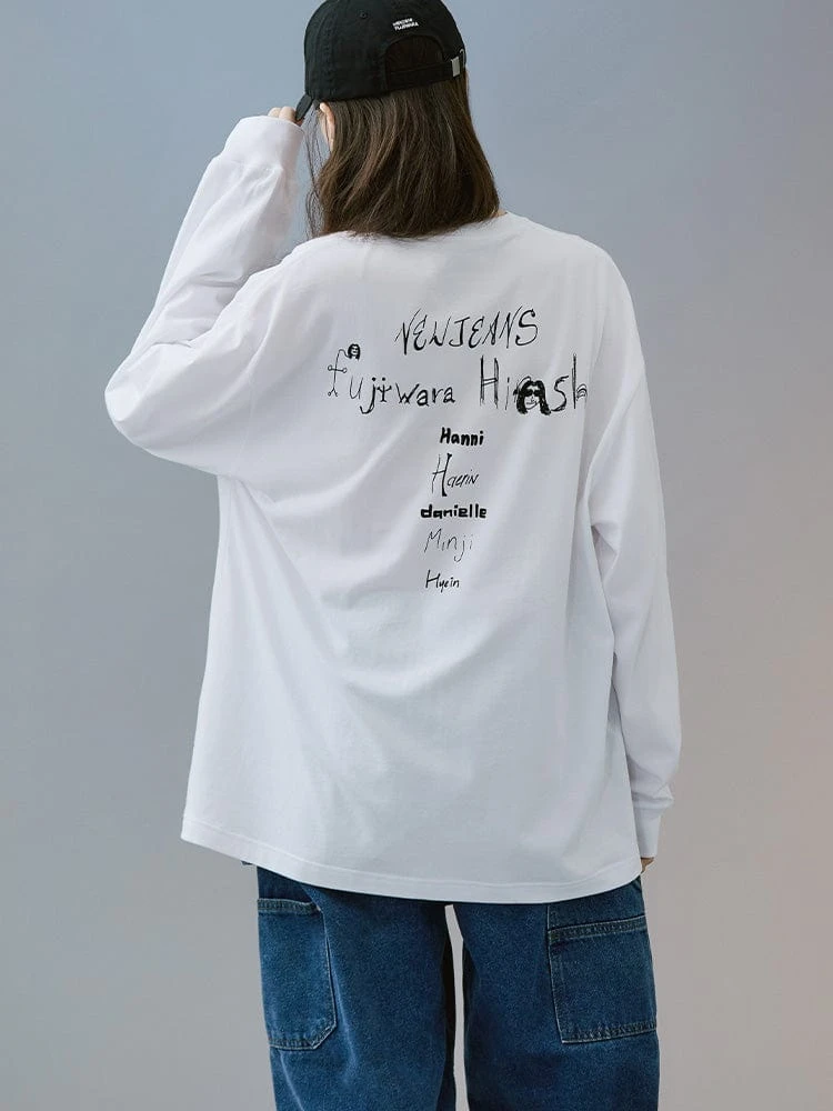 NewJeans X Hiroshi Fujiwara Collab Long Sleeve T-Shirt ver.3