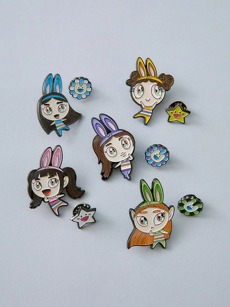 NewJeans x MURAKAMI Metal Pin Badge