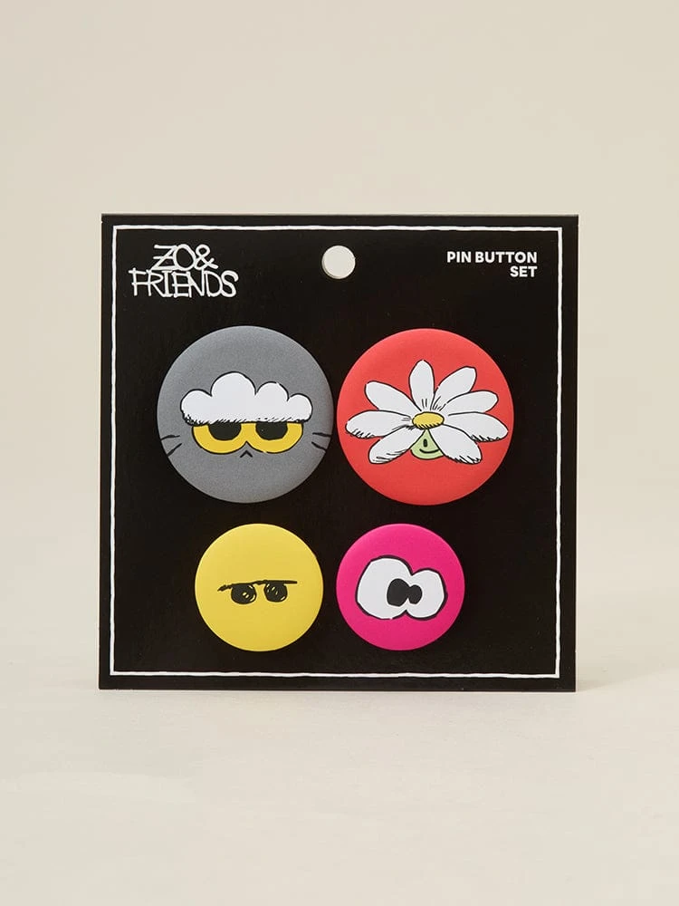 ZO&FRIENDS ZOA LUCKY SHOP FIN BADGE SET